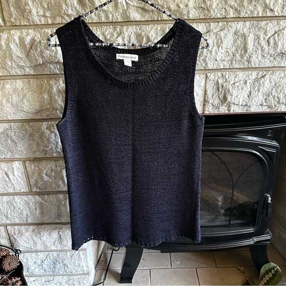 Christopher & Banks knit sweater tank black large 14 - Picture 1 of 5